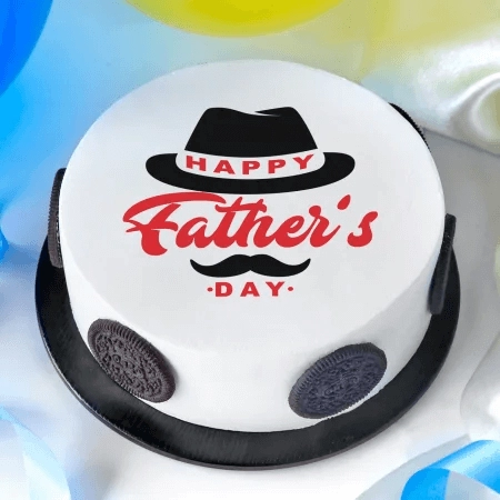 Classic Happy Fathers Day Black Forest Poster Cake Half Kg