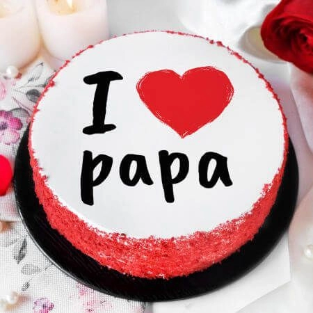 I Love Papa Poster Red Velvet Cake Half Kg