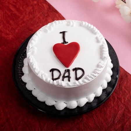 Love You Dad Half Kg Vanilla Cake