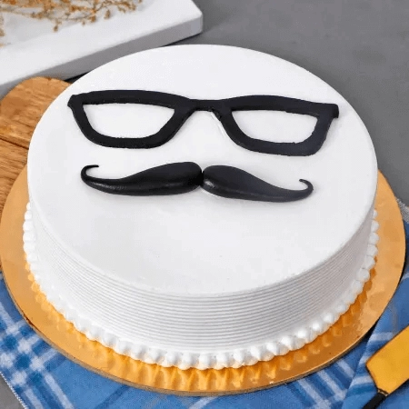 Moustache Theme Cake Half Kg