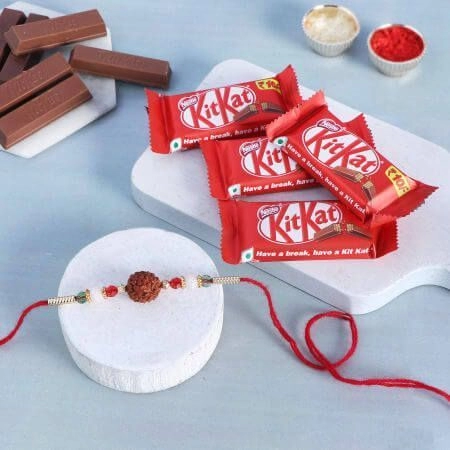Rakhi with 5 Kitkat Chocolates