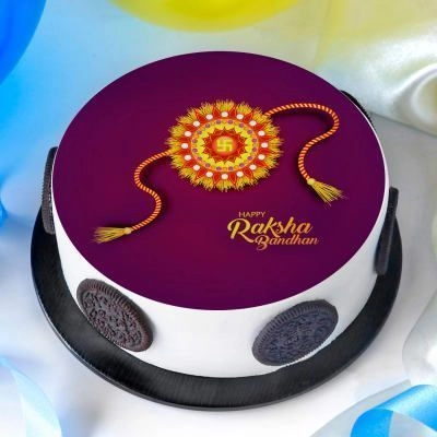 Rakhi with Happy Rakhi Special Poster Cake Half Kg