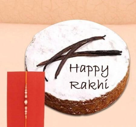 Rakhi with Vanilla Cake Half Kg