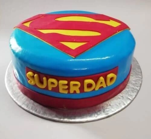 Super Dad Fathers Day Fondant Cake 1 Kg